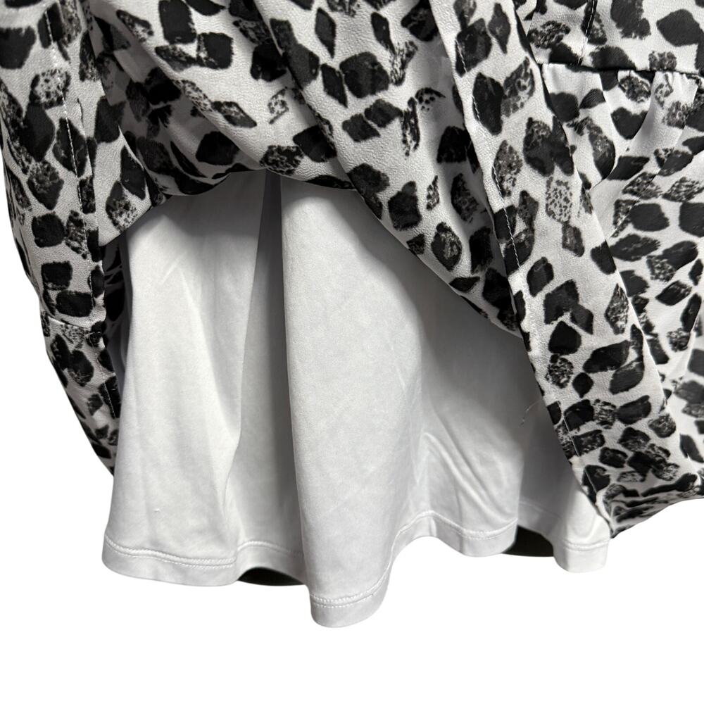 Lane Bryant Womens Black White Blouse Size 18 Lined - Picture 7 of 10
